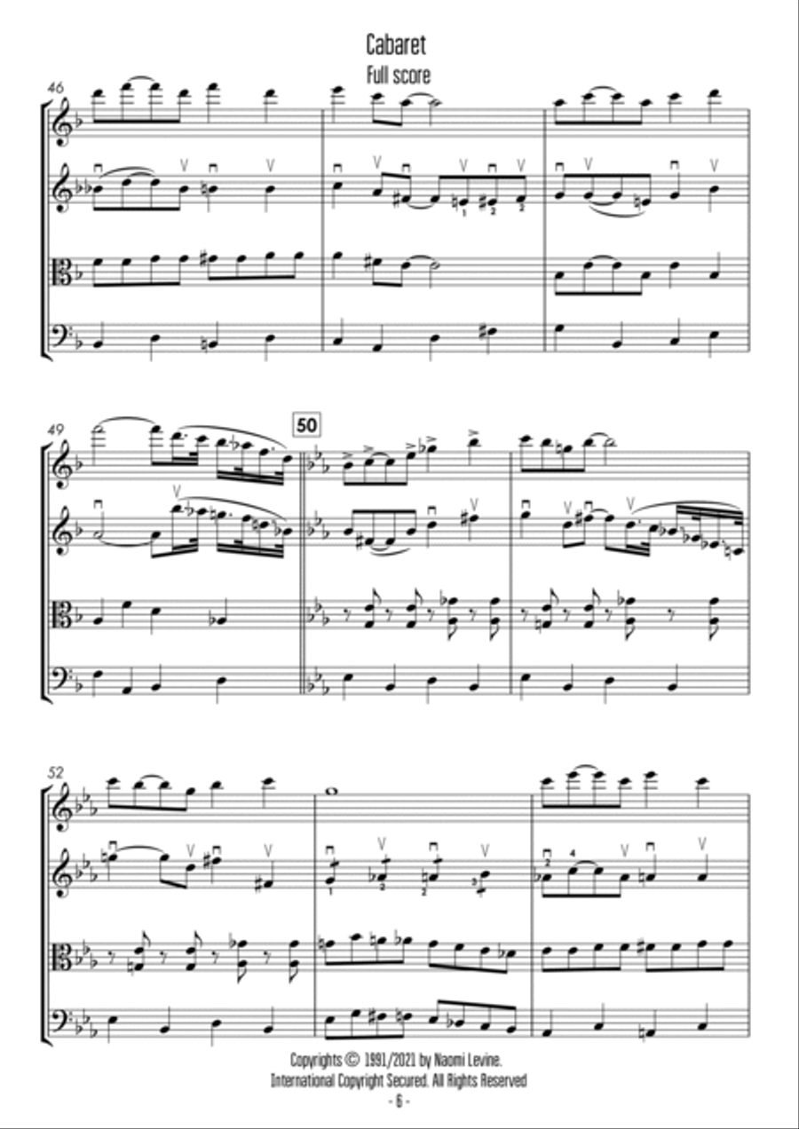 Cabaret String Quartet scores gallery preview page 6