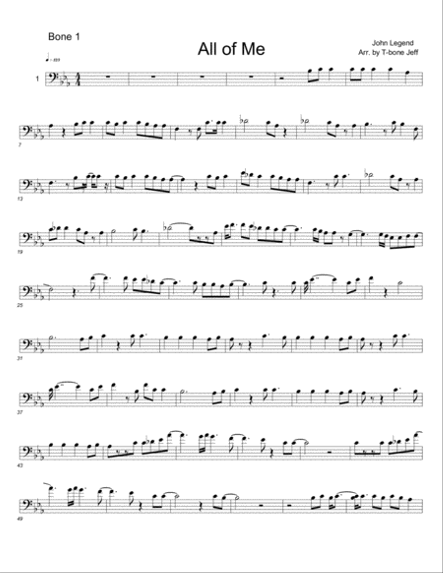 All Of Me Brass Ensemble scores gallery preview page 1