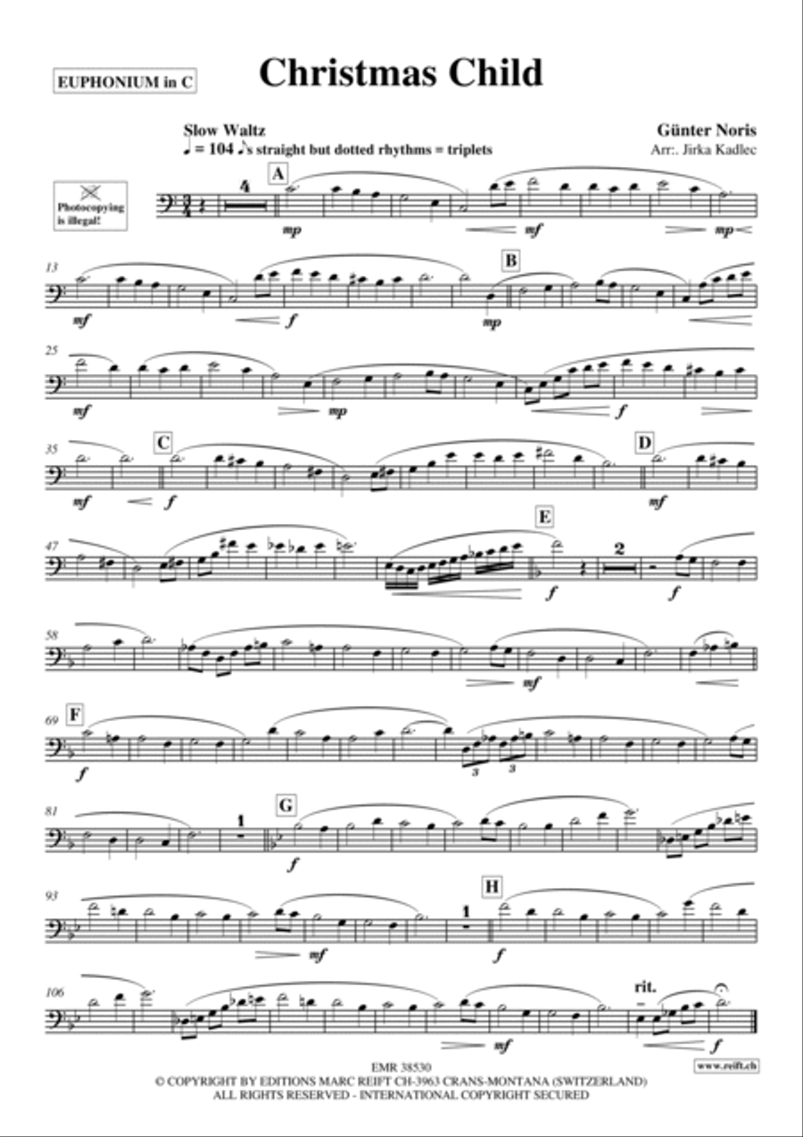 Christmas Child Euphonium scores gallery preview page 3