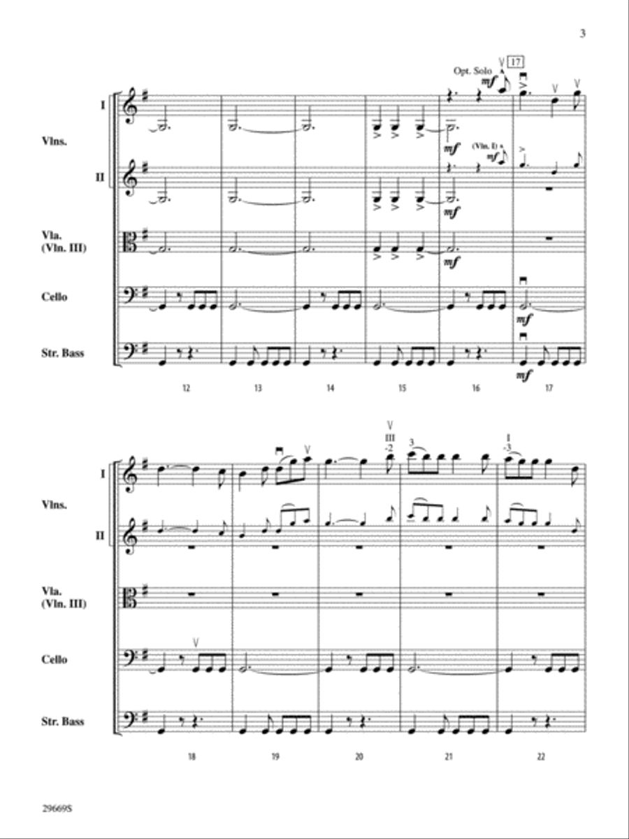 Patton (Theme) String Orchestra scores gallery preview page 3