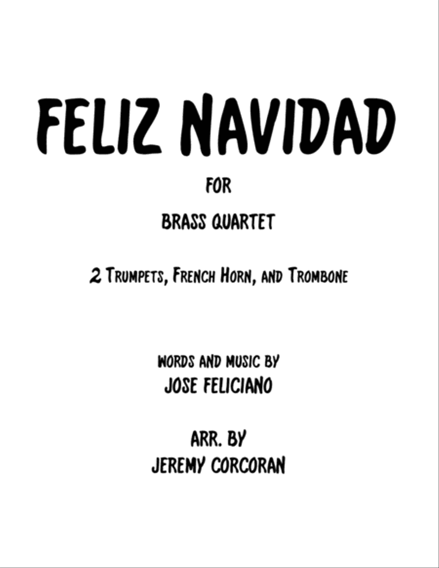 Feliz Navidad Brass Ensemble scores gallery preview page 1