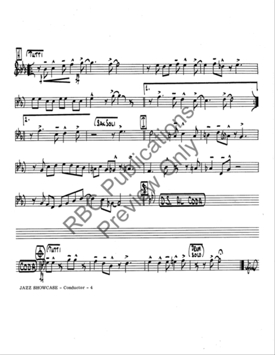Jazz Show Case (Score) Jazz Ensemble scores gallery preview page 6