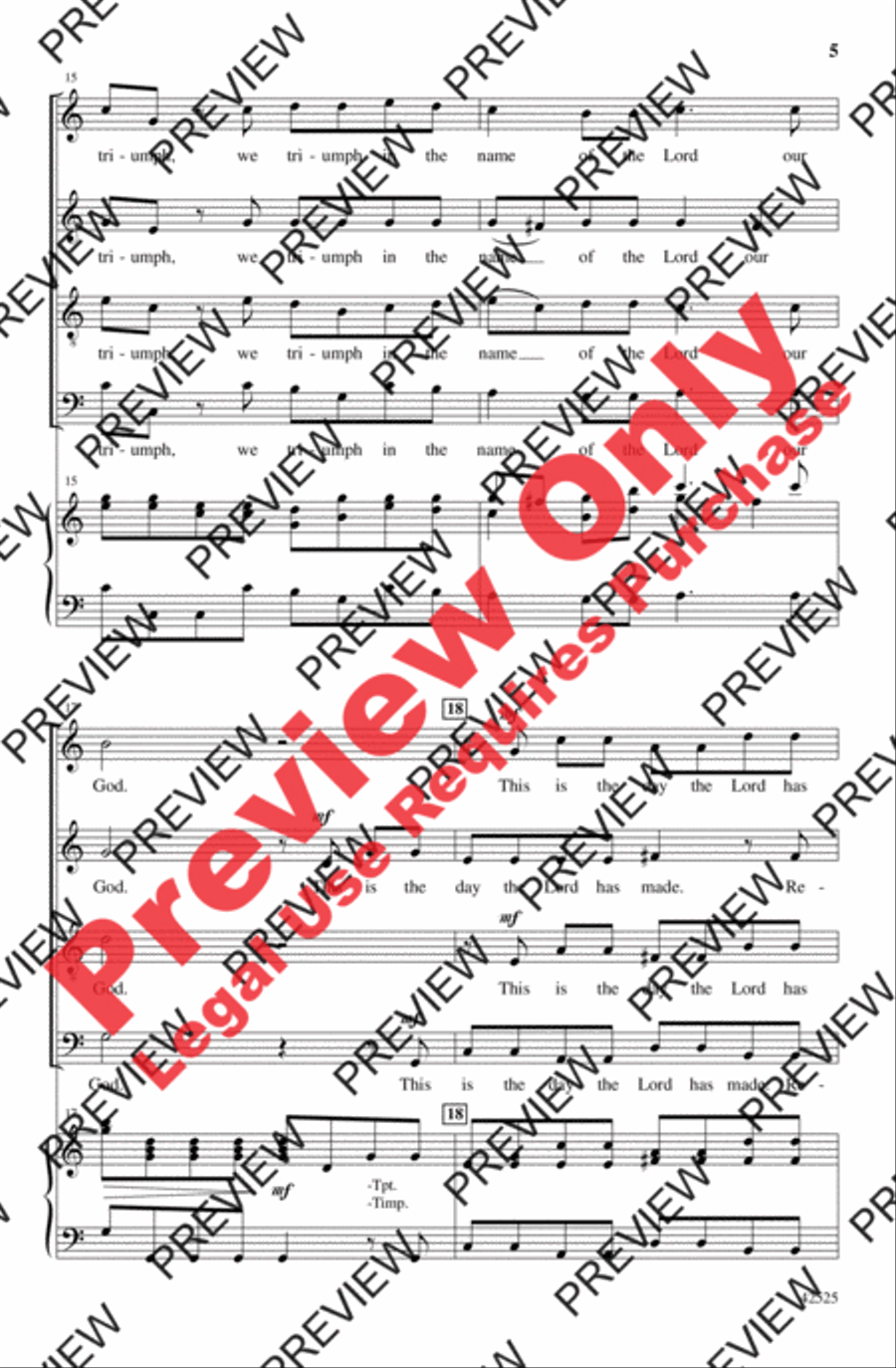This Is the Day the Lord Has Made 4-Part scores gallery preview page 5