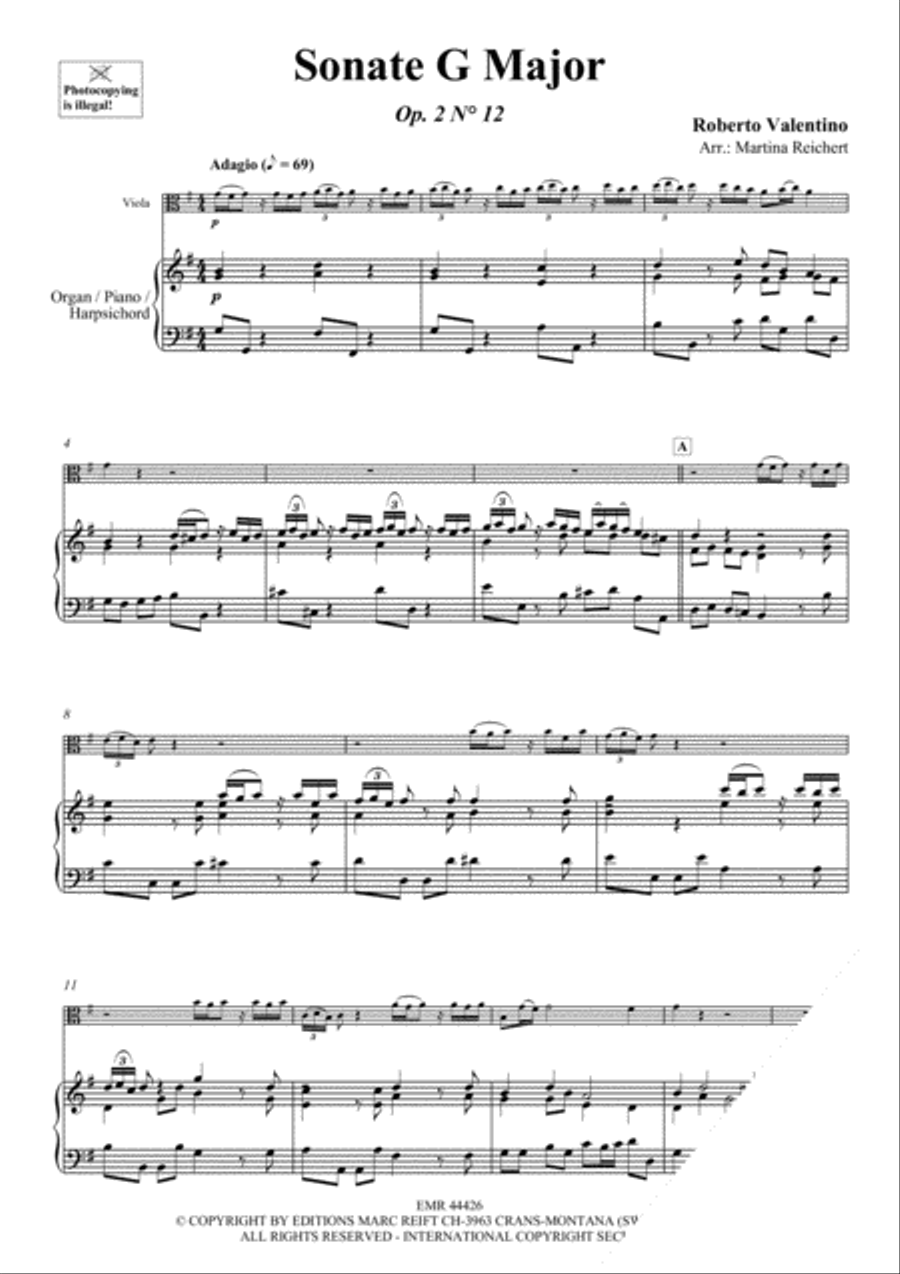 Sonate G Major Sonate G Major Viola scores gallery preview page 3
