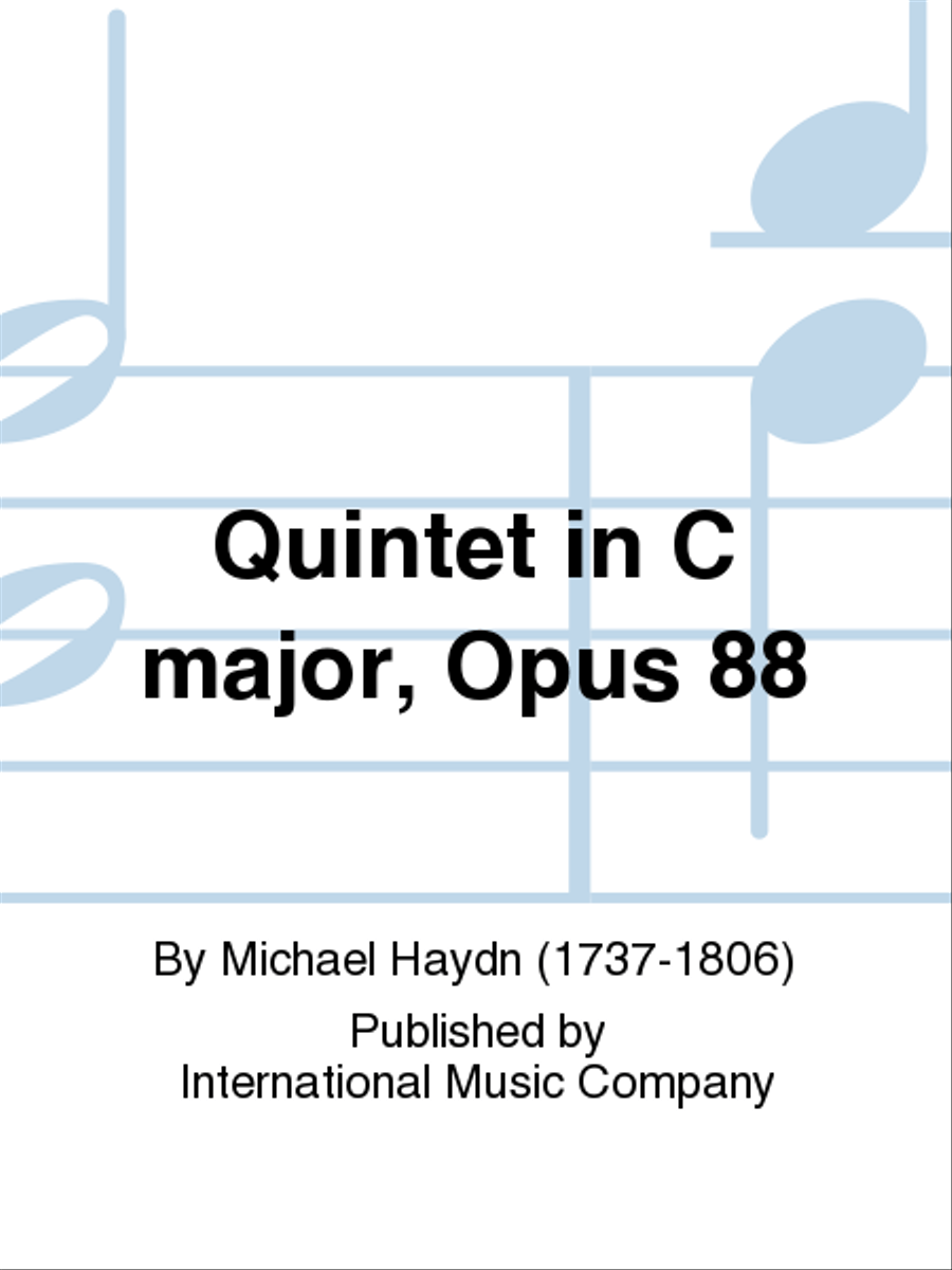 Quintet In C Major, Opus 88 (With 2 Violas) String Quintet scores gallery preview page 1