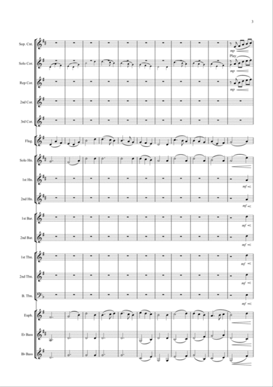 Away In A Manger - (Mueller) Brass Band scores gallery preview page 3