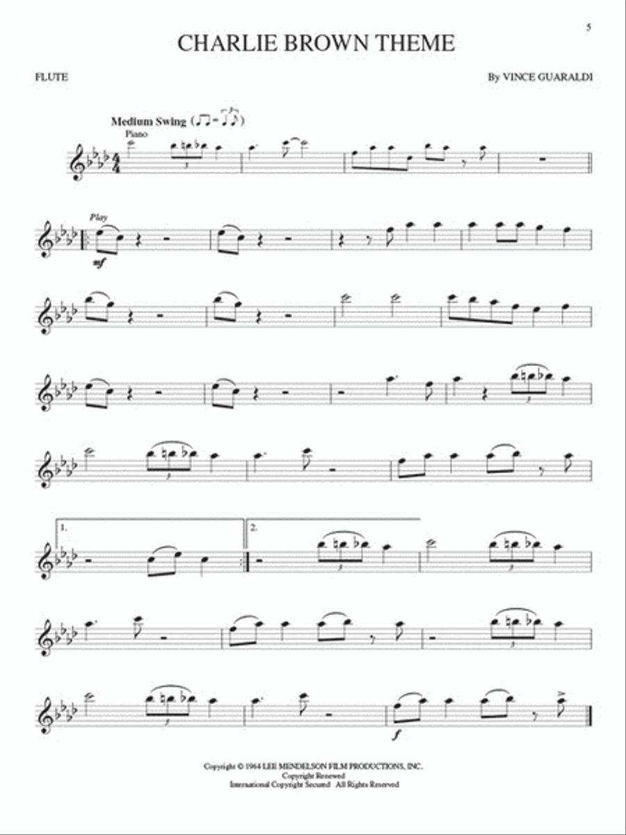 Peanuts™ Flute Solo scores gallery preview page 3