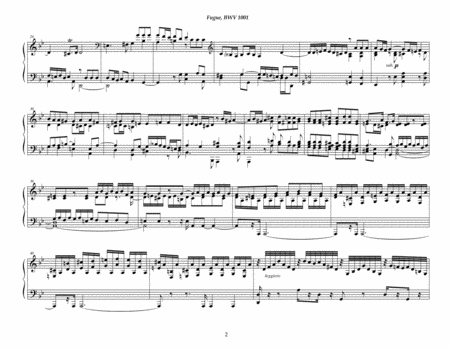 Fugue in G minor (Bach, for violin) for solo piano