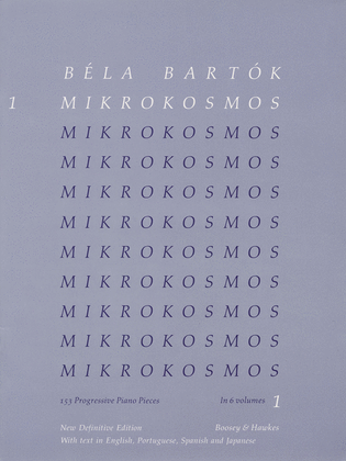 Book cover for Béla Bartók – Mikrokosmos Volume 1 (Blue)