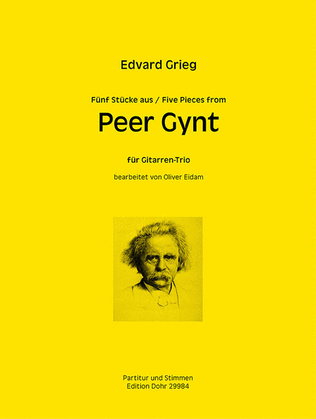 Book cover for Fünf Stücke aus Peer Gynt (für Gitarren-Trio)