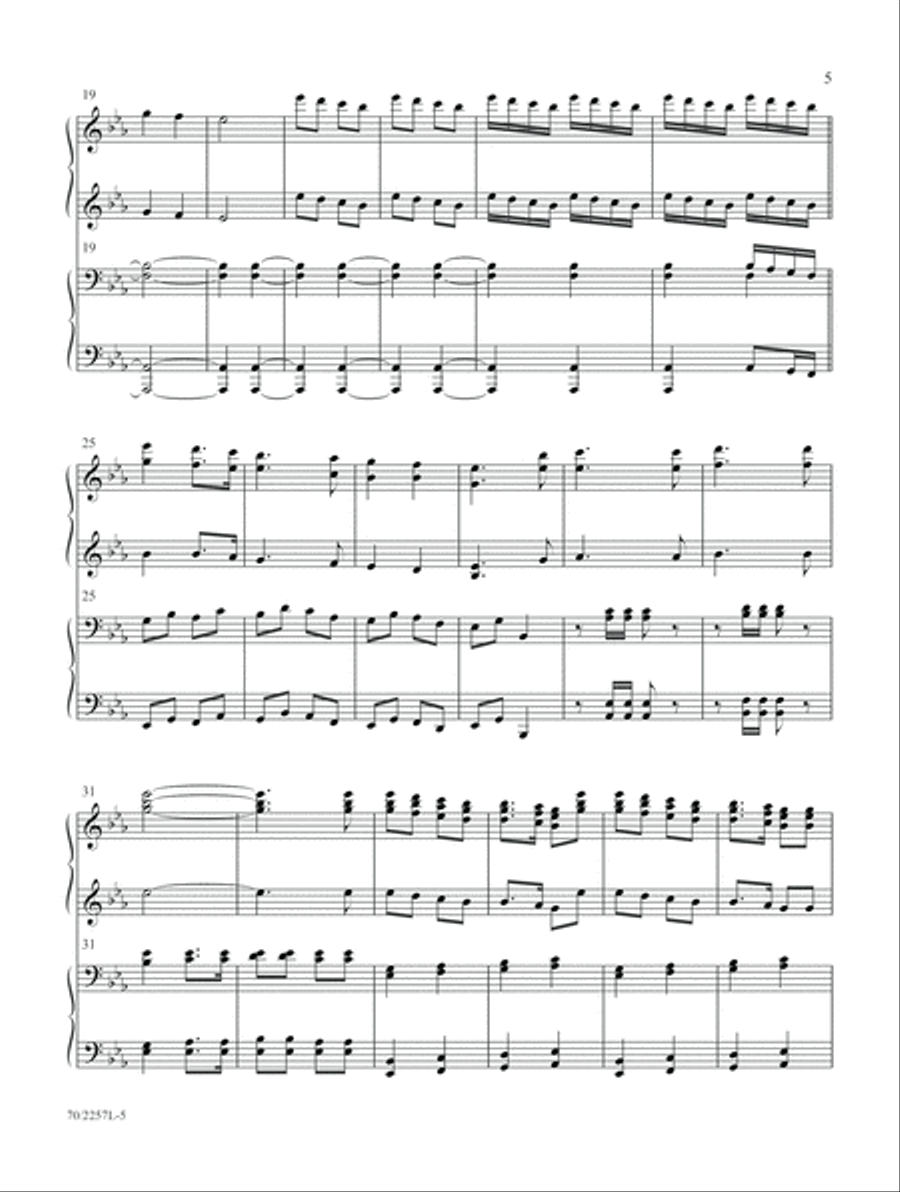 A Four-Hand Christmas Celebration Piano Duet scores gallery preview page 5