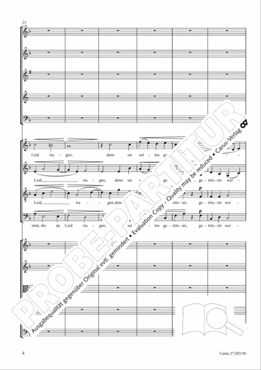 Ein Deutsches Requiem (German Requiem) 4-Part scores gallery preview page 11