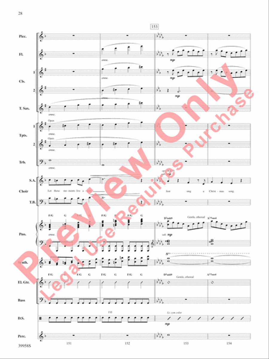 Elf: A Medley from the Broadway Musical Choir scores gallery preview page 29