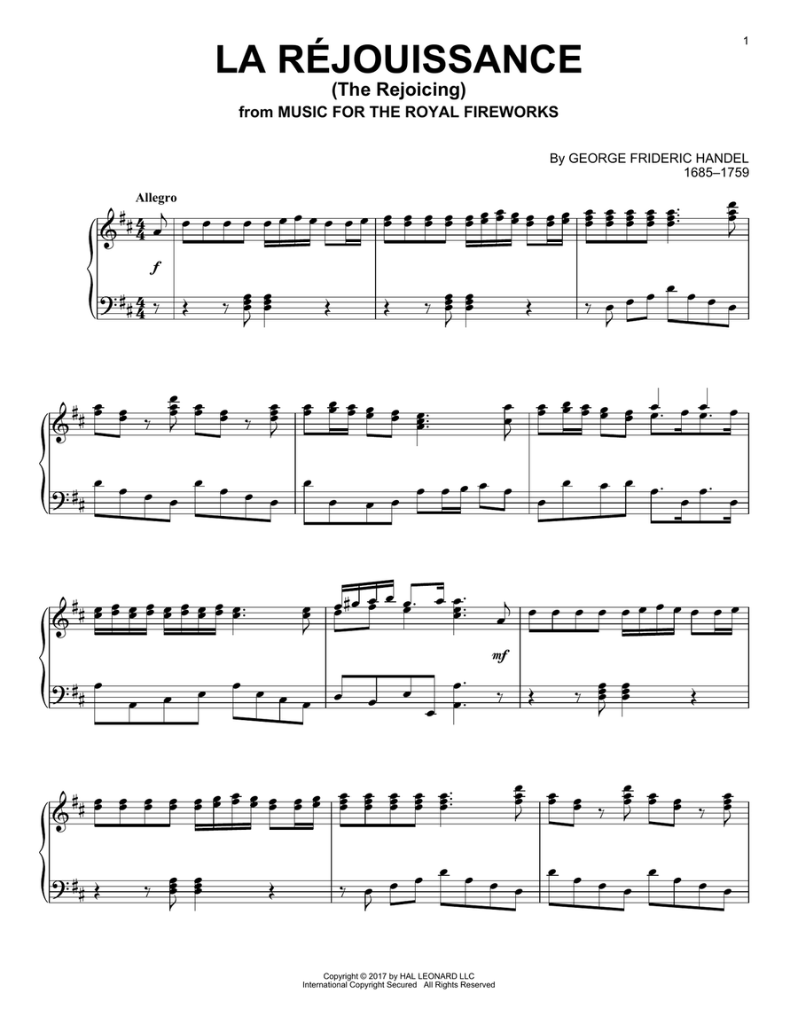 La Rejouissance Piano Solo scores gallery preview page 1