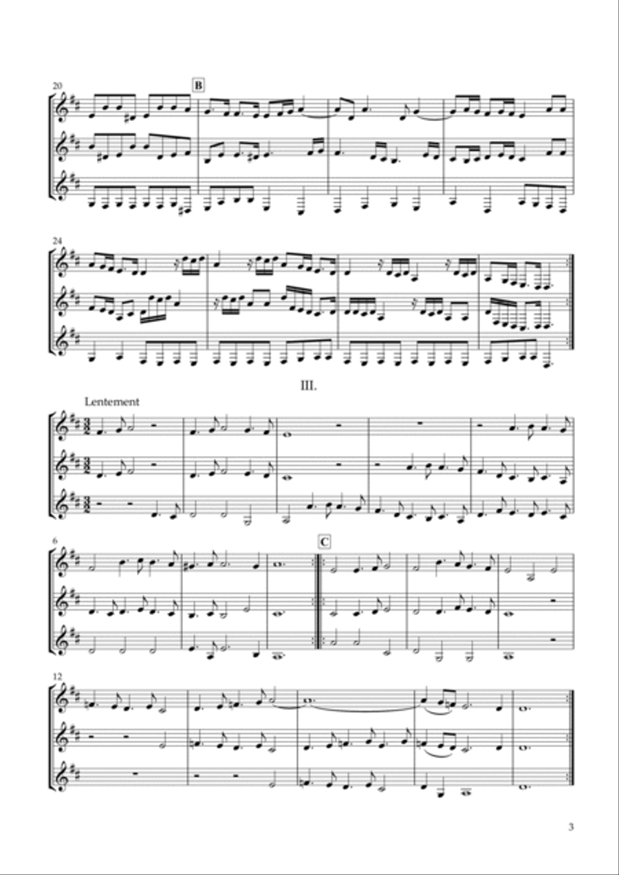 Six Sonatas No.1 for three Clarinets, Op.7-1 Woodwind Ensemble scores gallery preview page 3