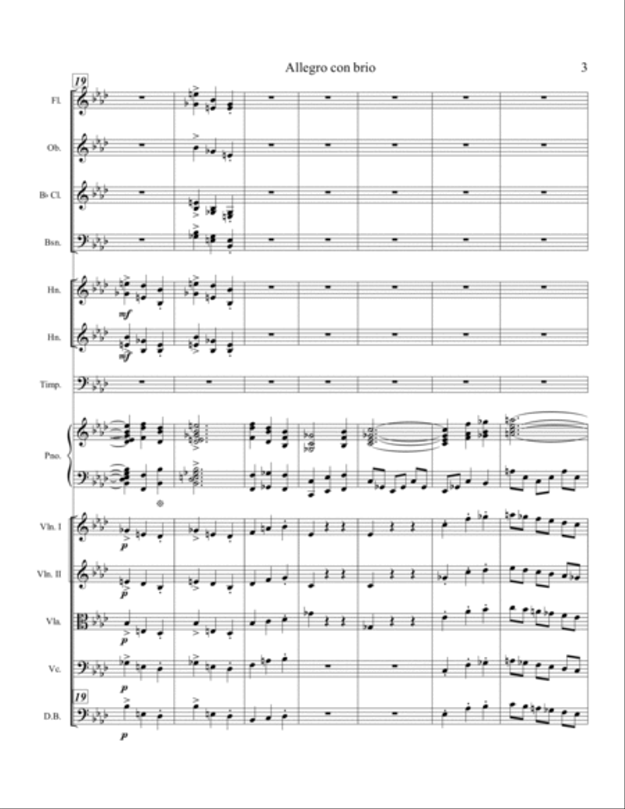 Piano Concerto No. 3 (score only) Full Orchestra scores gallery preview page 4