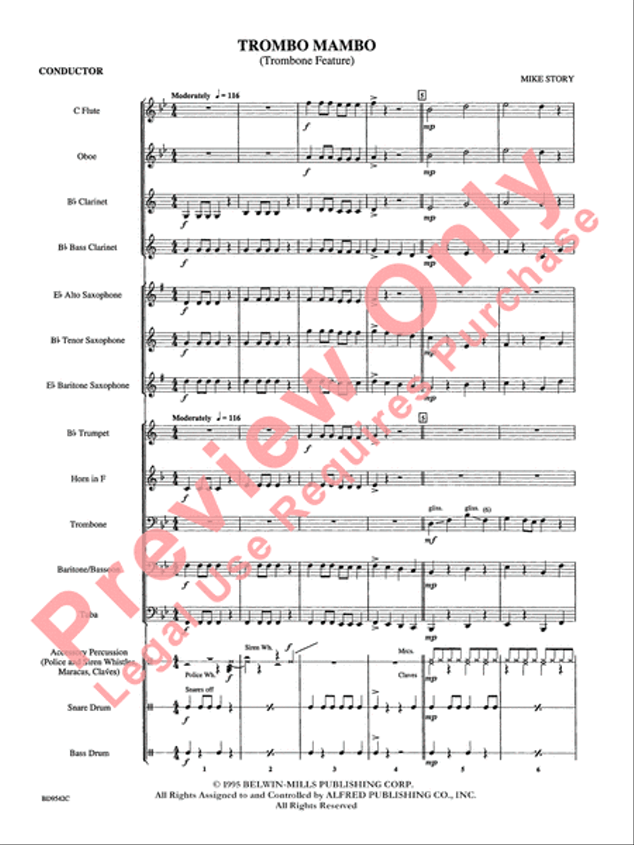 Trombo Mambo Concert Band scores gallery preview page 4