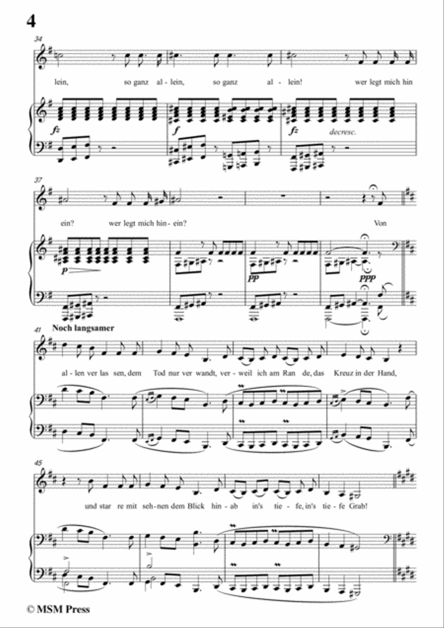 Schubert-Todtengräbers Heimweh,in e minor,for Voice&Piano Voice scores gallery preview page 6