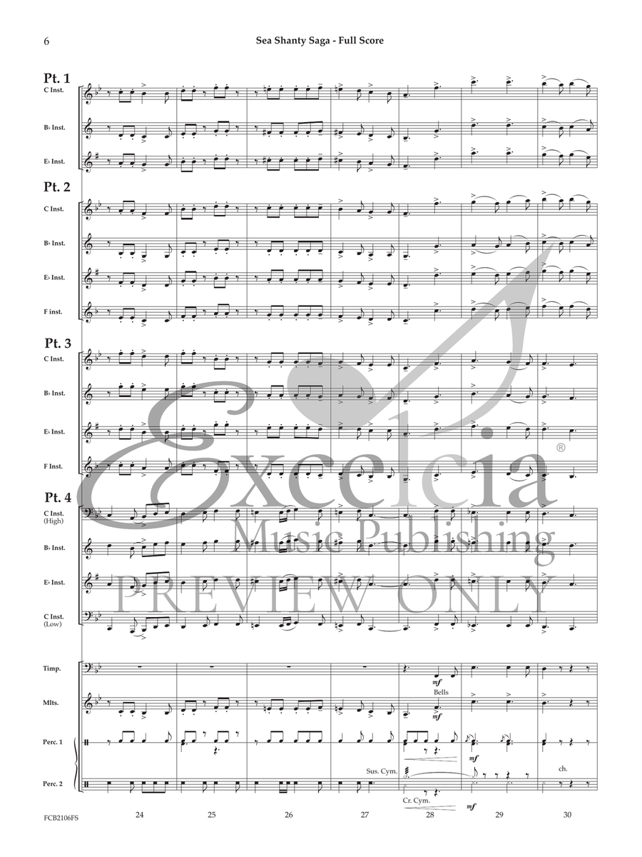 Sea Shanty Saga Sea Shanty Saga Concert Band scores gallery preview page 7