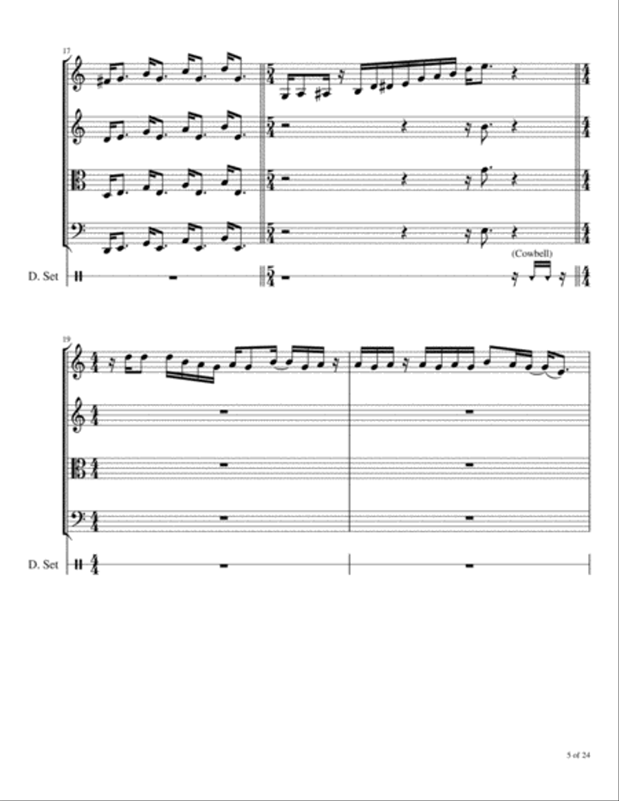 Oh Well Part 1 And 2 String Quartet scores gallery preview page 6
