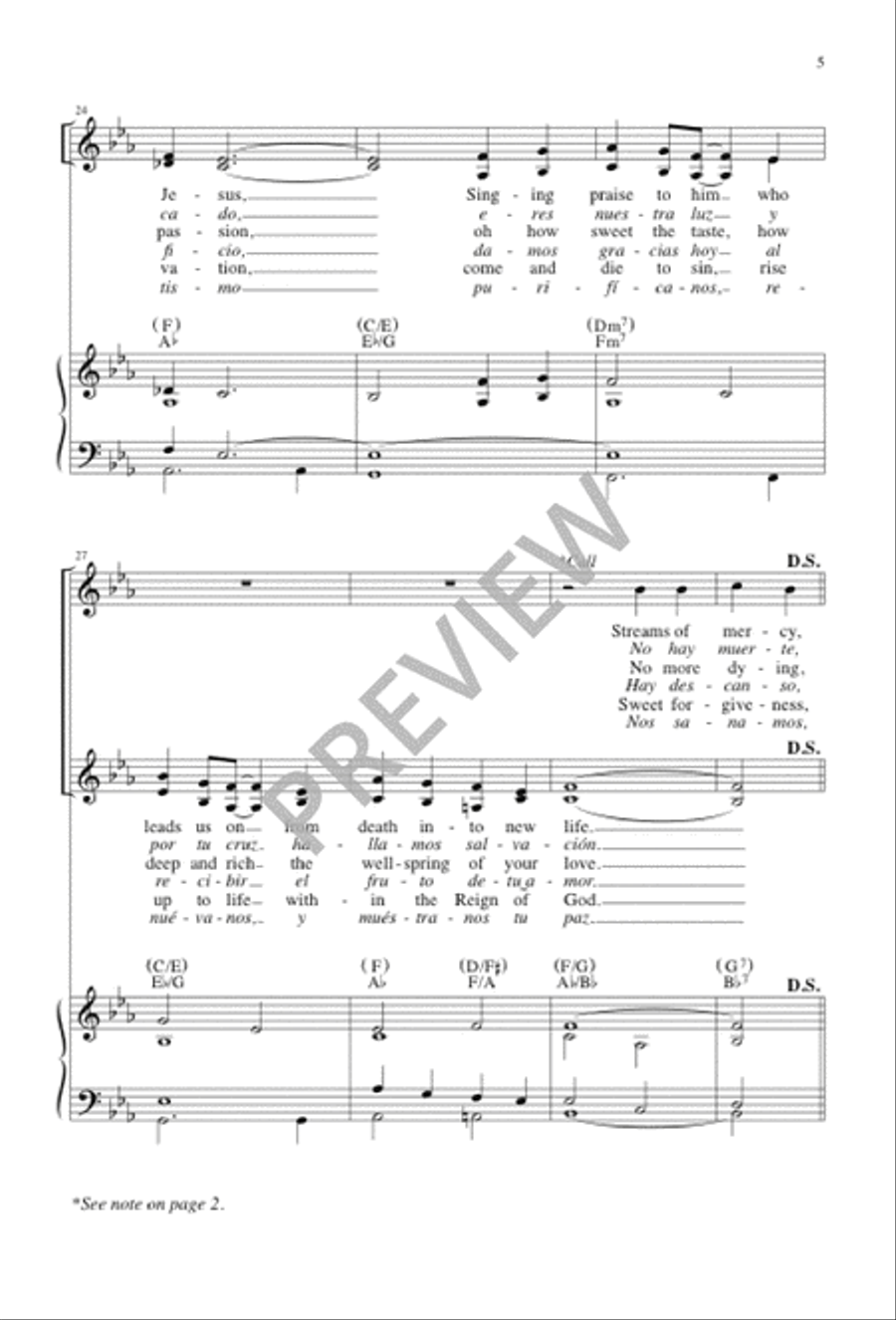 Beneath the Tree of Life / En el Árbol de la Vida 4-Part scores gallery preview page 5