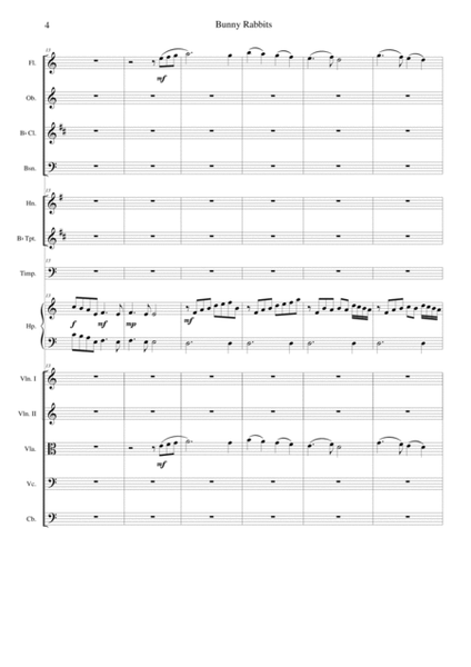 Bunny Rabbits for Chamber Orchestra (Score and Parts) image number null