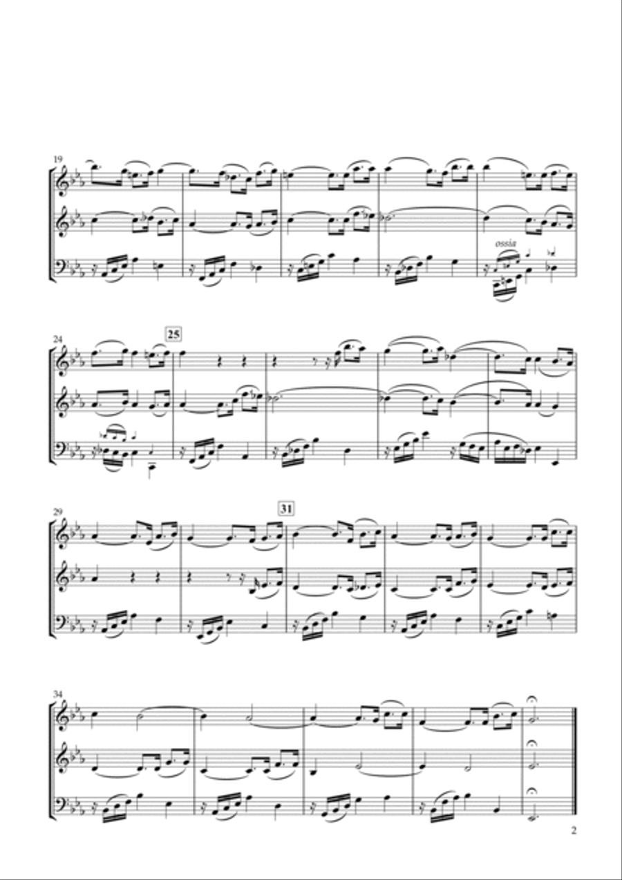 Sinfonia No.5 BWV.791 for Clarinet Trio Clarinet Trio scores gallery preview page 2