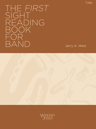 Book cover for The First Sight Reading Book for Band - Tuba