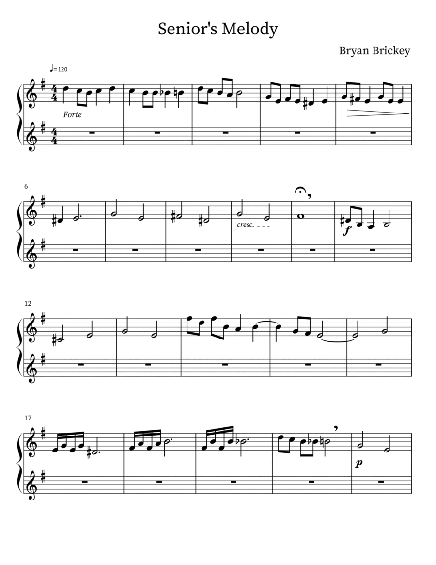 Senior's Melody Violin Solo scores gallery preview page 1