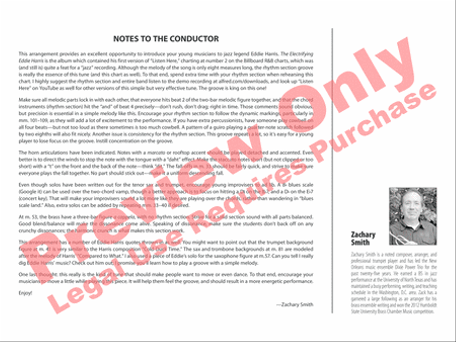 Listen Here Jazz Ensemble scores gallery preview page 21