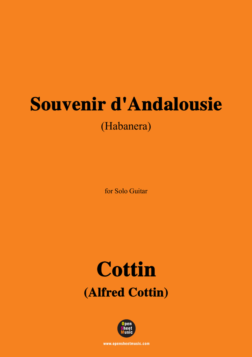 Cottin-Souvenir d'Andalousie(Habanera),for Guitar image number null