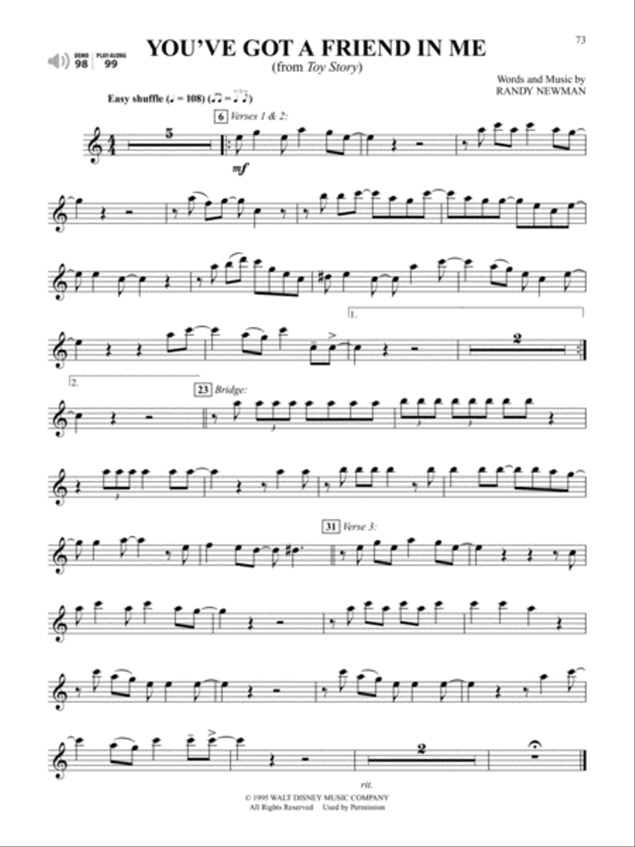 Top Hits from TV, Movies & Musicals Instrumental Solos Alto Saxophone scores gallery preview page 6