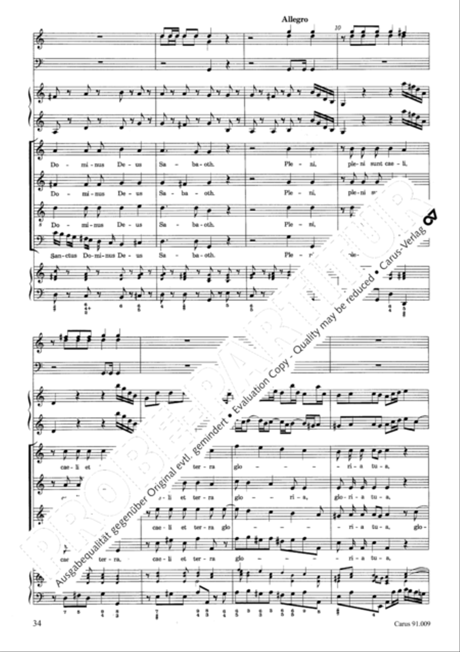 Missa Sancti Gabrielis 4-Part scores gallery preview page 37