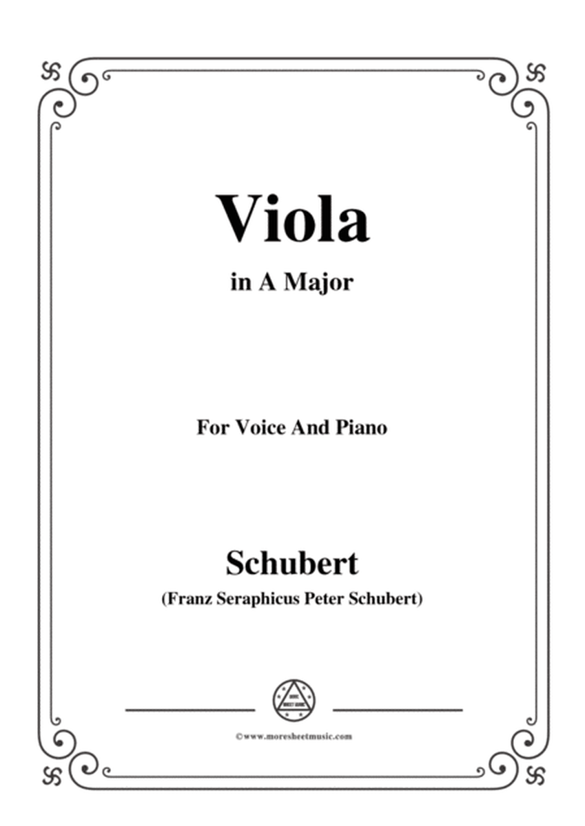 Schubert-Viola(Violet),Op.123(D.786),in A Major,for Voice&Piano image number null