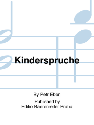 Book cover for Kinderspruche