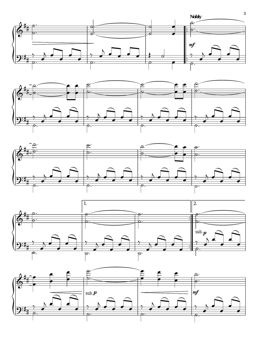 For Lise Piano Solo scores gallery preview page 3