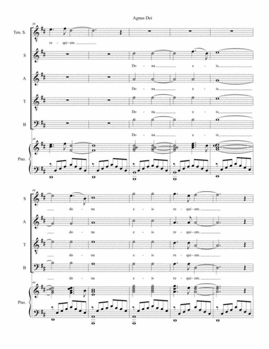 Agnus Dei (from "Requiem Mass" - Piano/Vocal Score) image number null