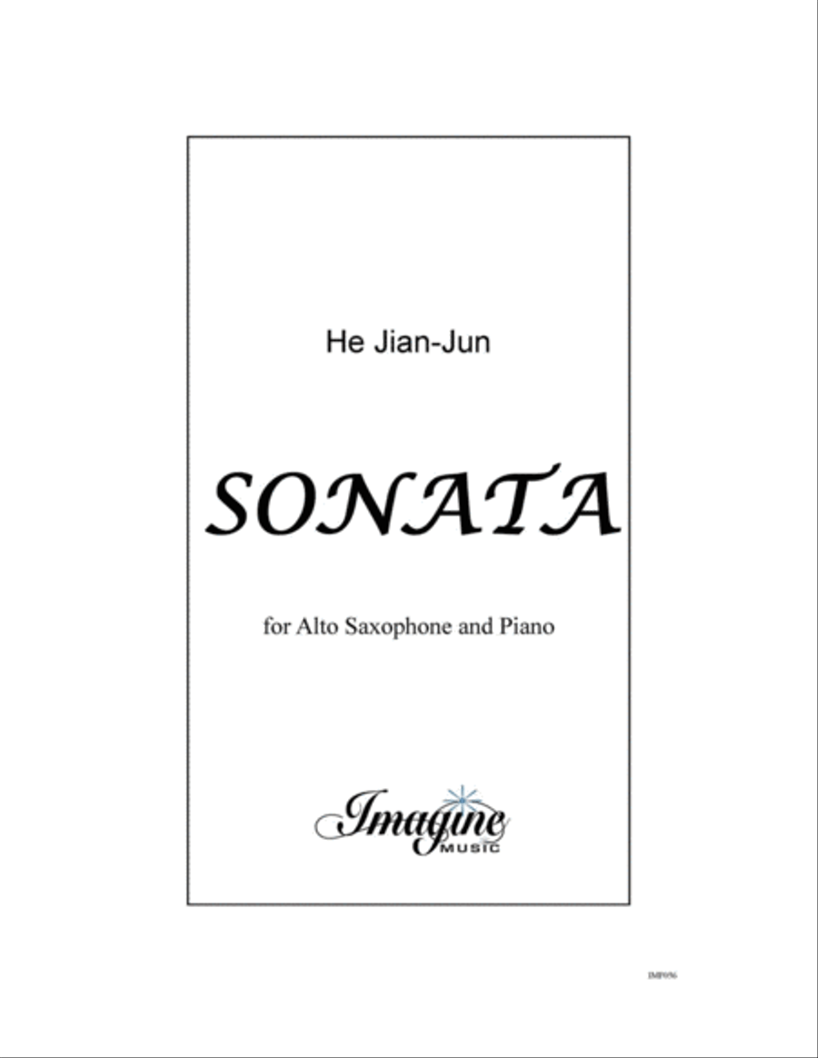 Sonata for Alto Saxophone & Piano Alto Saxophone scores gallery preview page 1