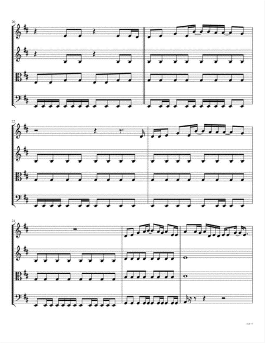 Helter Skelter String Quartet scores gallery preview page 5