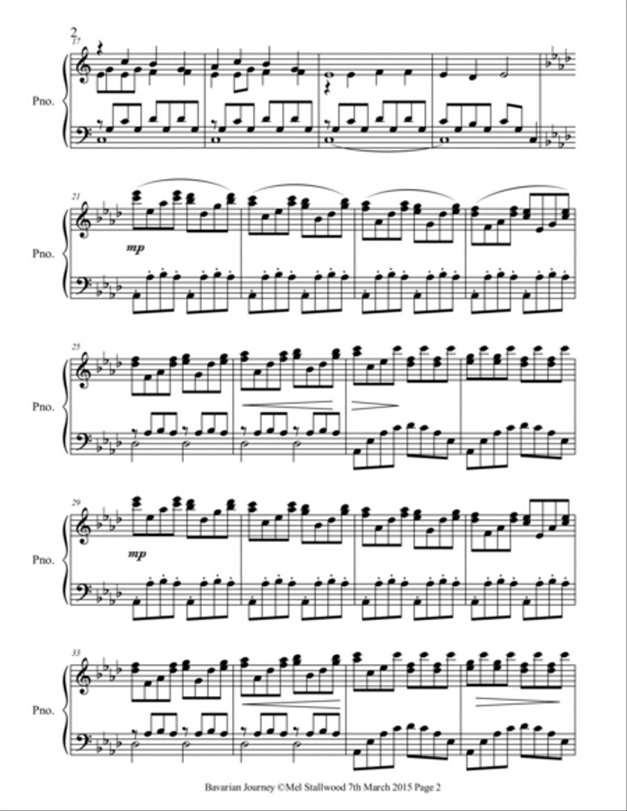Bavarian Journey Piano Solo scores gallery preview page 2