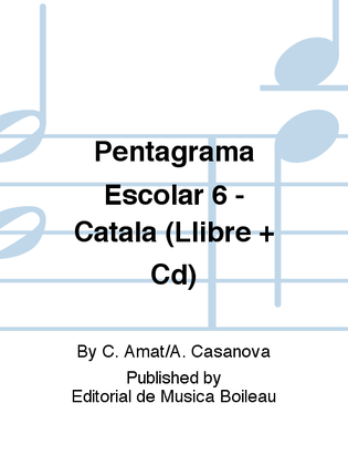 Pentagrama Escolar 6 - Catala (Llibre + Cd)