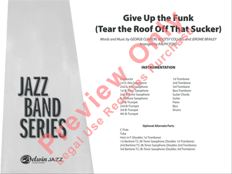 Give Up the Funk Jazz Ensemble scores gallery preview page 2