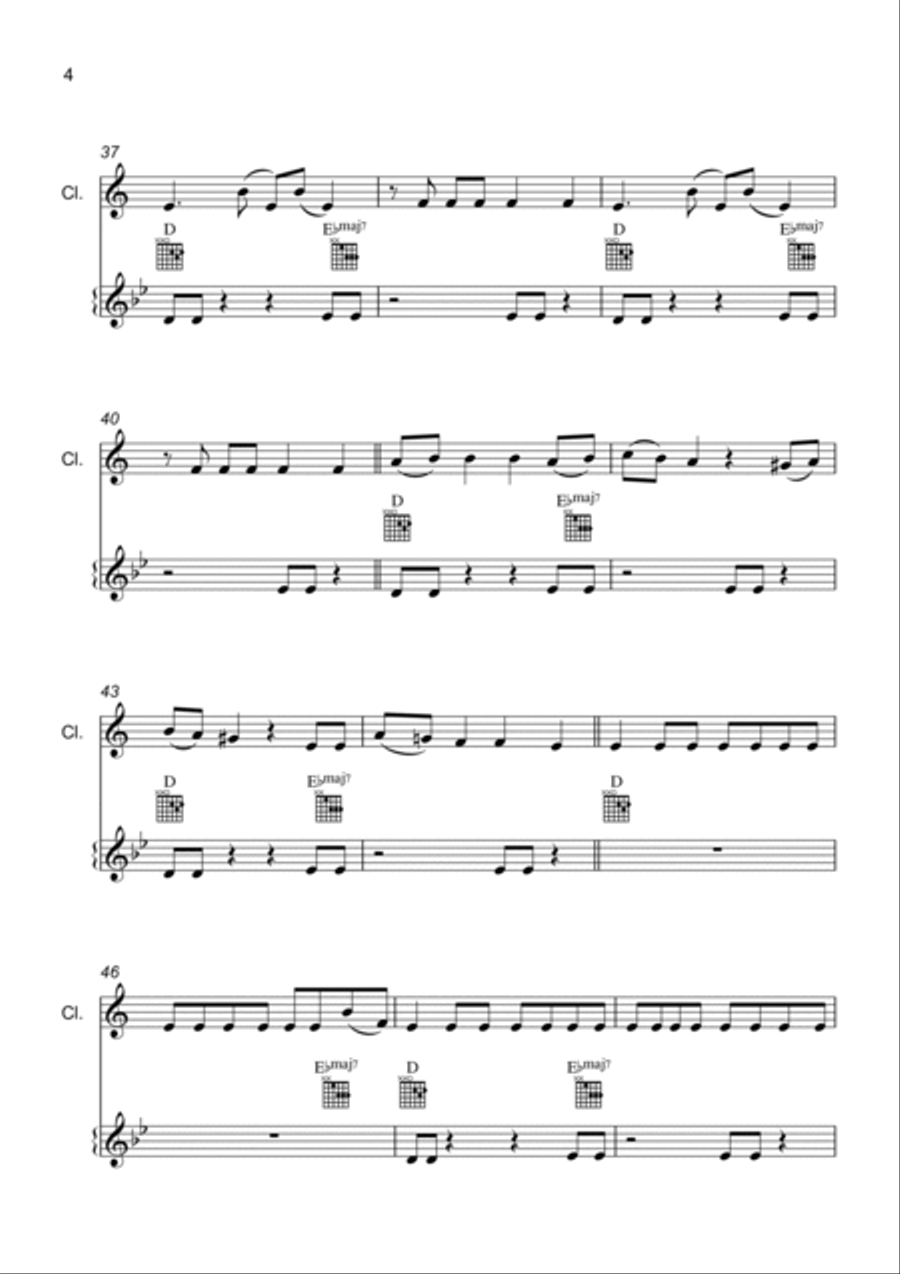 Unholy B-Flat Clarinet scores gallery preview page 4