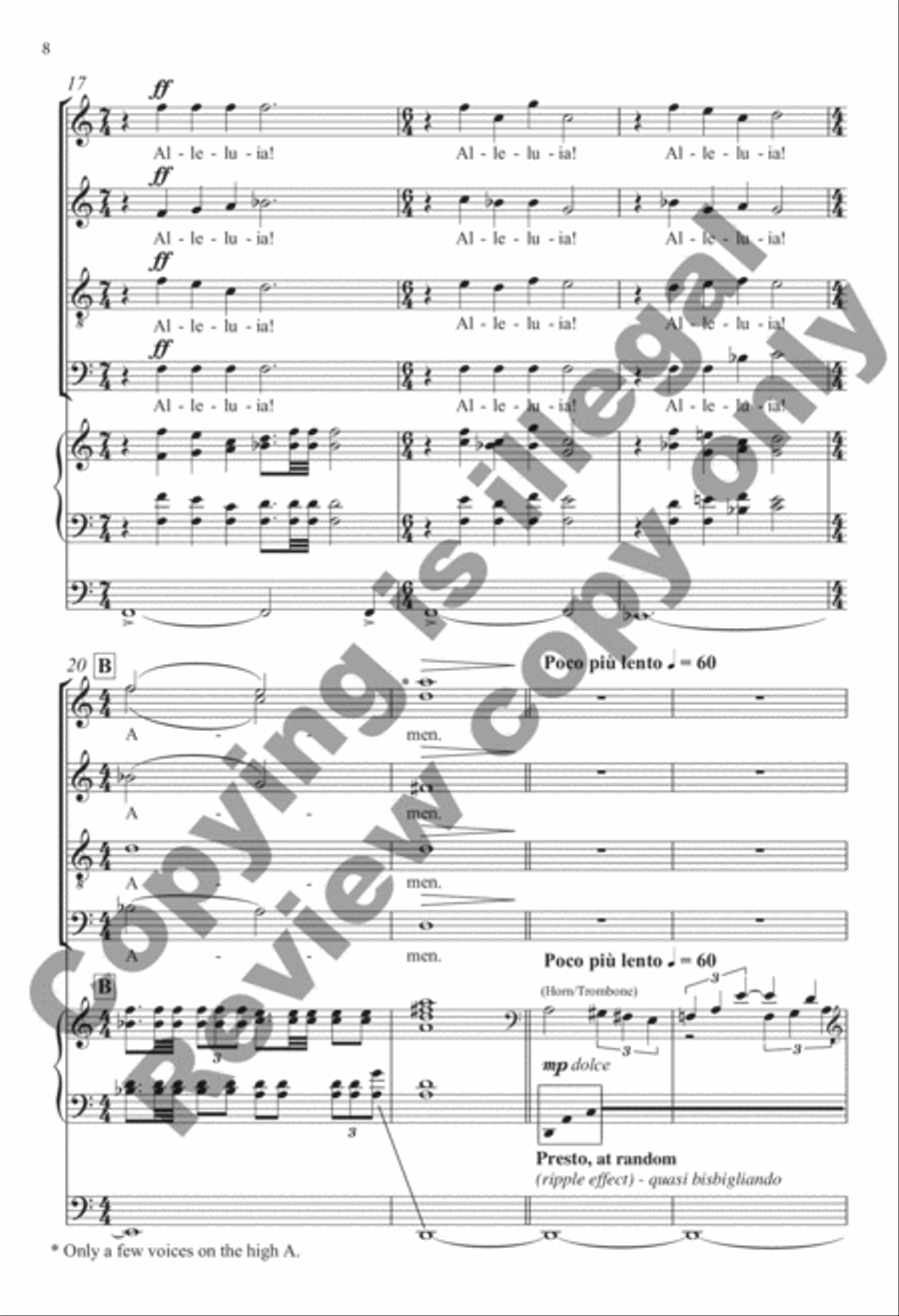 Selected Sacred Choral Works of Julian Wachner, Volume 1 4-Part scores gallery preview page 8