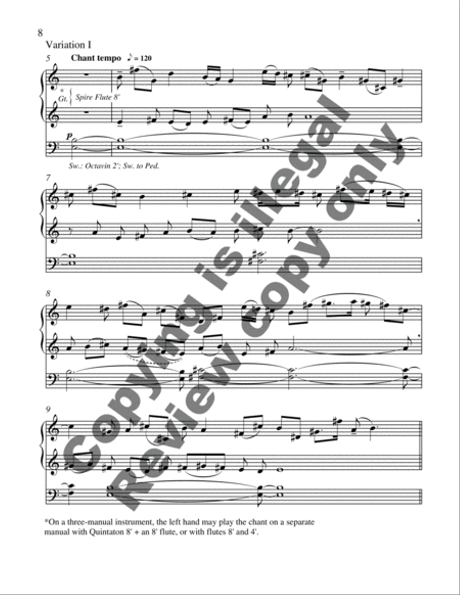 Variations on Veni Creator Spiritus Organ scores gallery preview page 4