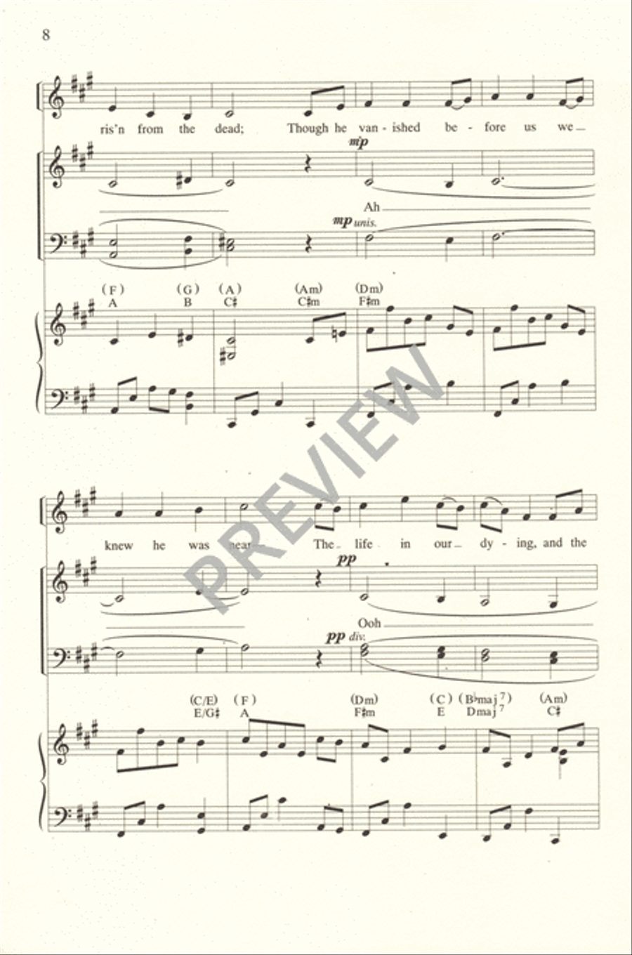On the Journey to Emmaus 4-Part scores gallery preview page 8