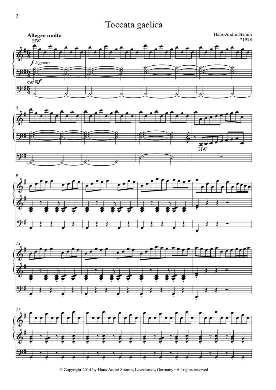 Toccata gaelica for organ