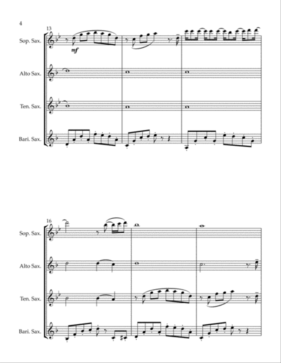 Attention Woodwind Quartet scores gallery preview page 4