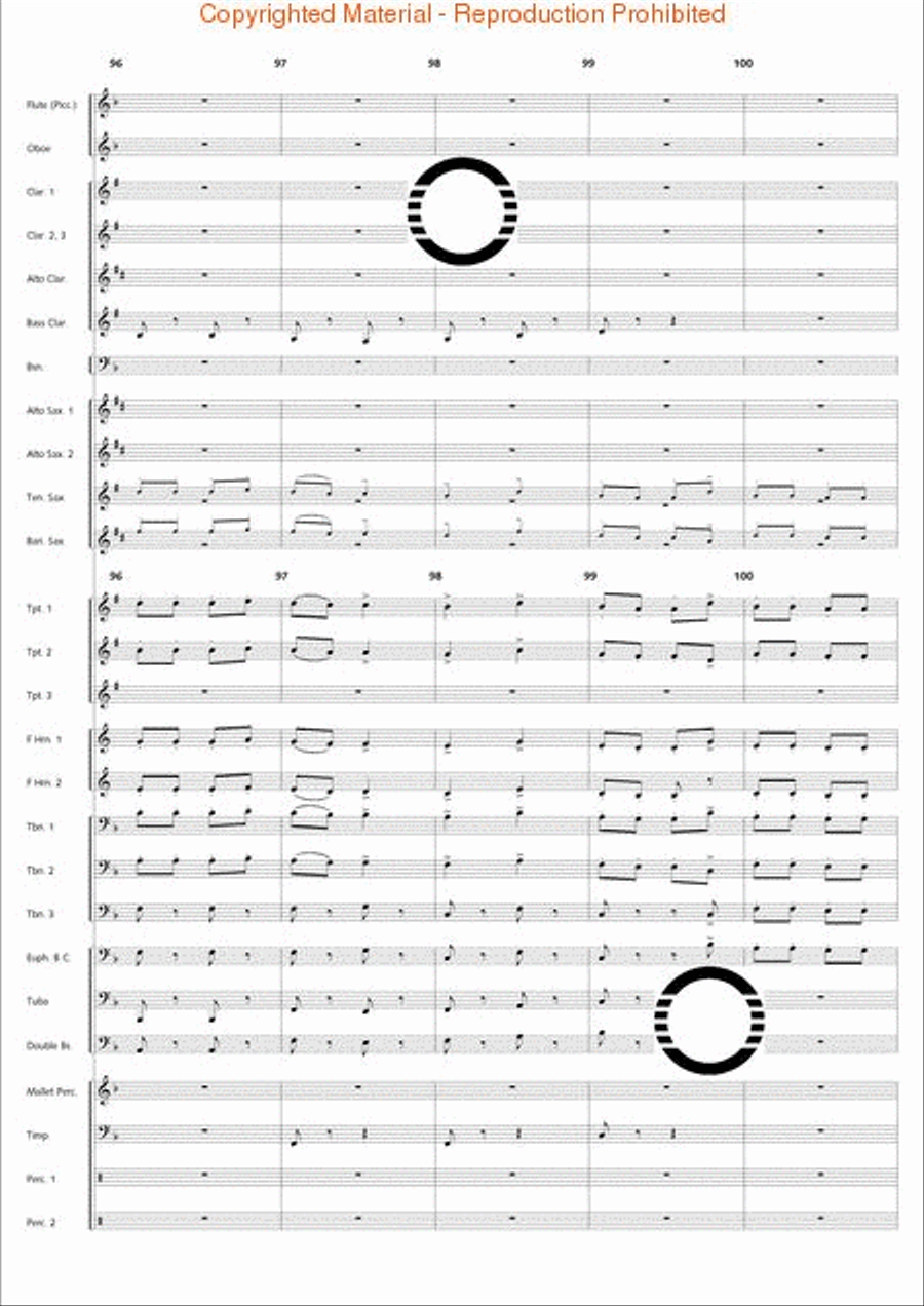 Academic Festival Overture Concert Band scores gallery preview page 21
