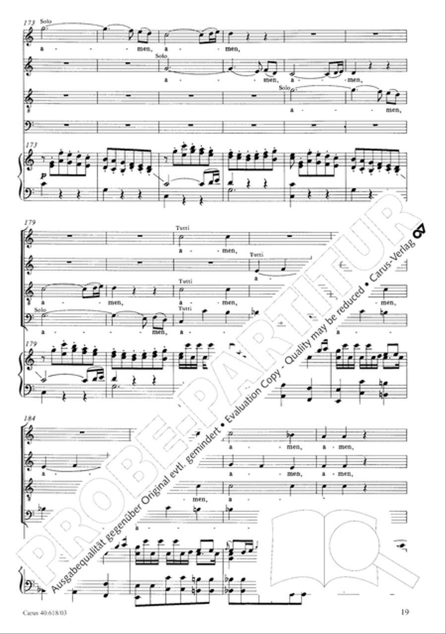 Mass in C (Missa in C) 4-Part scores gallery preview page 20